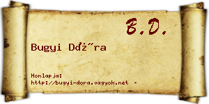 Bugyi Dóra névjegykártya