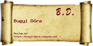 Bugyi Dóra névjegykártya